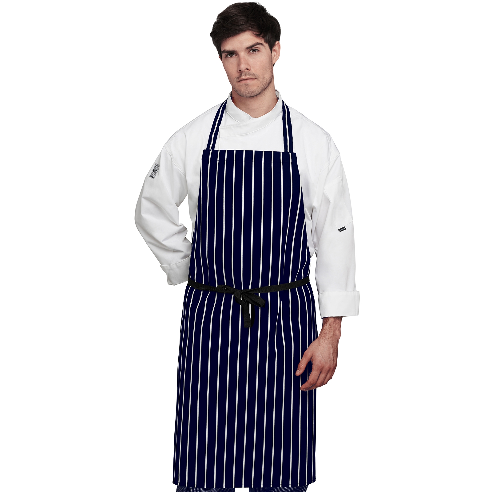 Narrow striped apron